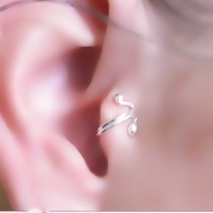 925 sterling silver Fake Tragus clip on earring